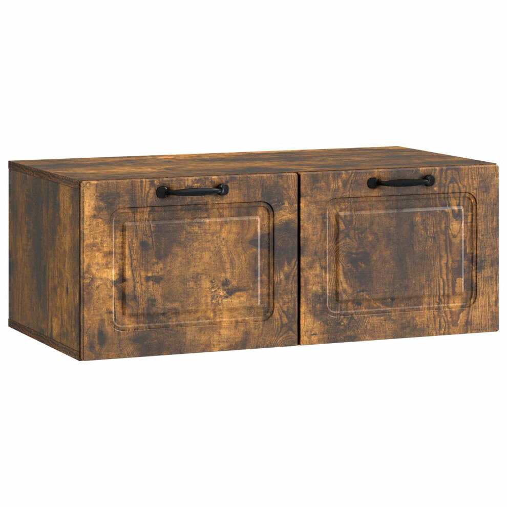 Vidaxl Wall-Mounted Tv Cabinet Smoked Oak 78.5 X 41 X 30 Cm