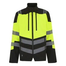 (M, Black/Yellow) Regatta Professional Mens Hi-Vis 3 Layer Soft Shell Jacket