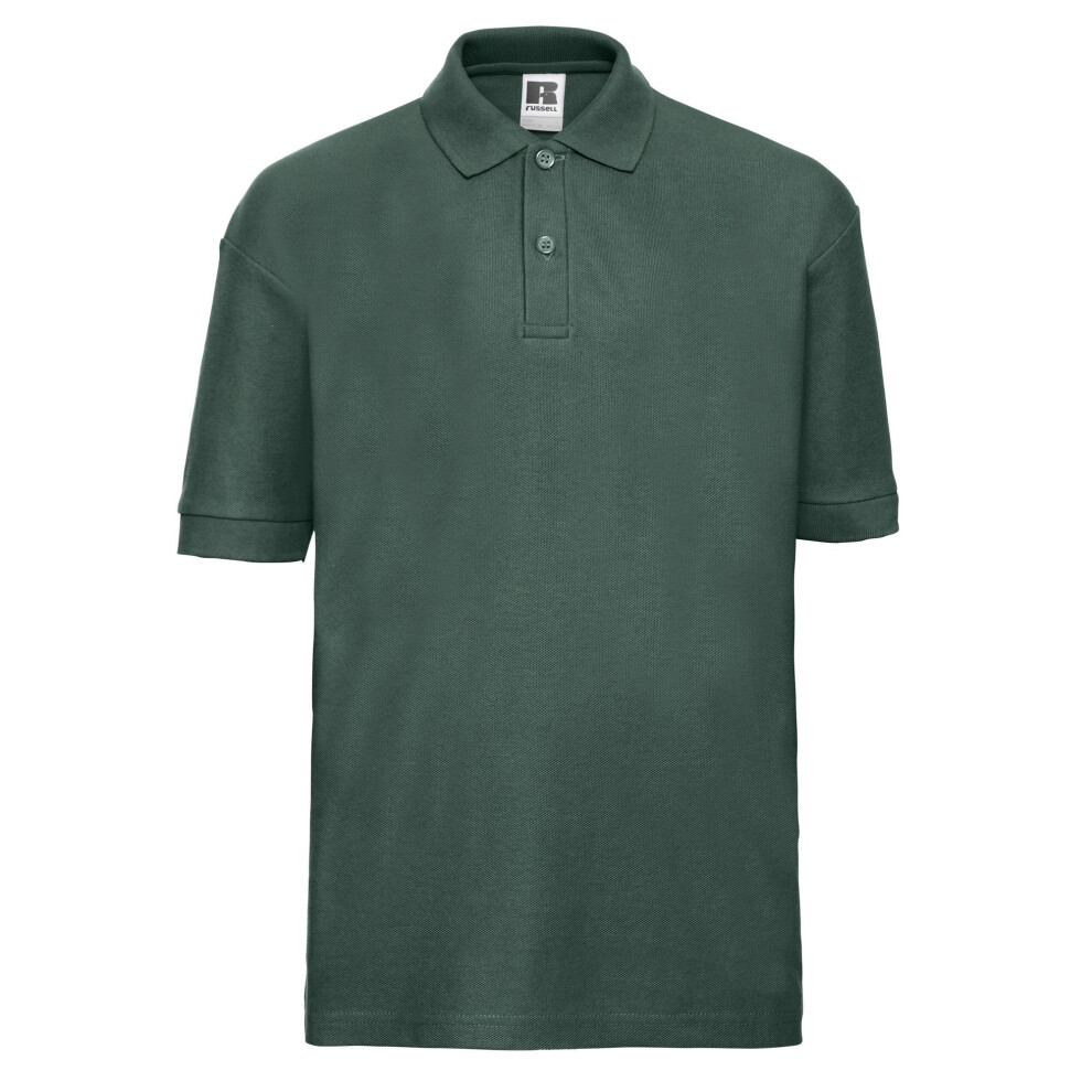 Russell (11-12 Years, Bottle Green) Childrens/Kids Pique Polo Shirt