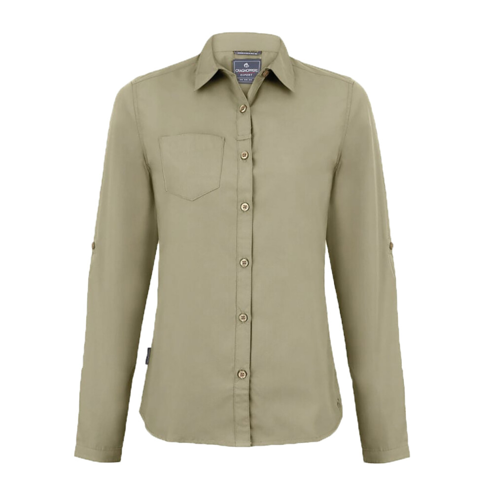 Craghoppers (18 Uk, Pebble Brown) Womens/Ladies Expert Kiwi Long-Sleeved Shirt