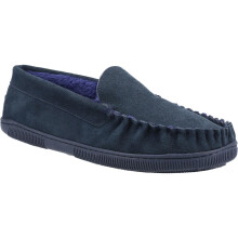 (10 UK, Navy) Cotswold Mens Sodbury Suede Moccasin Slippers