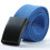 (Light Gray)Unisex Canvas Belt With Automatic Closure And Solid Color Design For Daily Wear 3