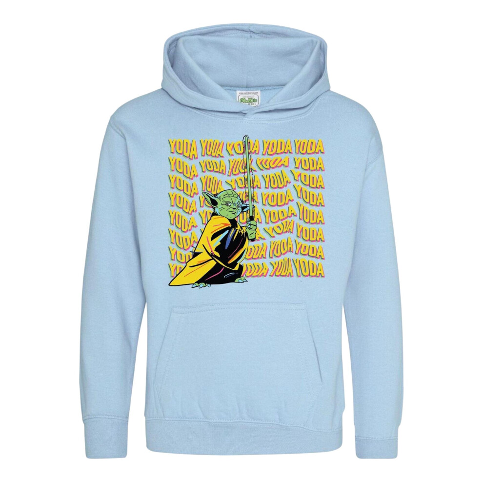 Star Wars (13 Years, Blue) Childrens/Kids Yoda Hoodie