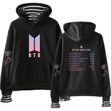 (#3 Black-BTS 2018 World Tour, Tag XL=US M) Yourself Love Kpop Bts Bangtan Boys Sweatshirt Hoodie Unisex Pocket Sweater