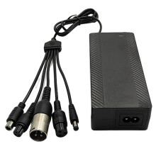 New 54.6V 1.6A Lithium Battery Charger for 48v 13S Battery Systems, 5-in-1 Plug Ebike Charger