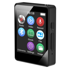 Reprodutor de MP3 Portátil 5.0 com Som HiFi, Sport Walkman, Walkman para Estudantes, Tela de 1,8 Polegadas com Rádio FM, e-Book de 32GB