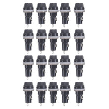 20 Pcs 5x20mm Fuse Holder, 10A 250VAC Panel Mounted Fuse Socket, Chassis Mount Cap Fuse Tube Holder
