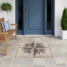 vidaXL Mosaikfliesen Windmuster Mehrfarbig 120 x 120 cm Marmor