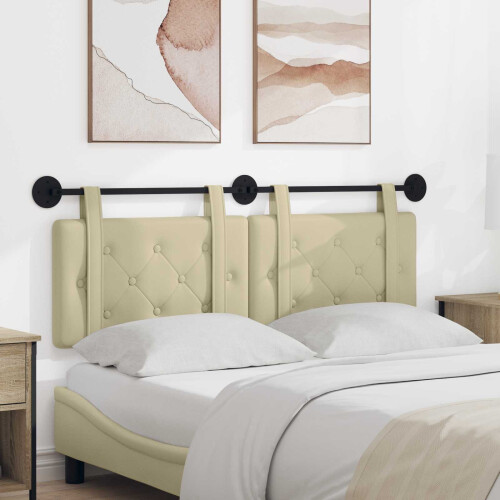 VidaXL vidaXL Hängendes Kopfteil Creme Kunstleder