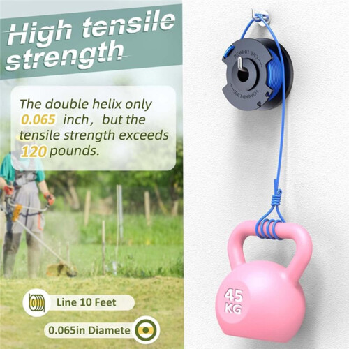 For Weed Wacker String Replacement for  One+ String Trimmers String Trimmer Refill Spool Autofeed Weed Eater String 2