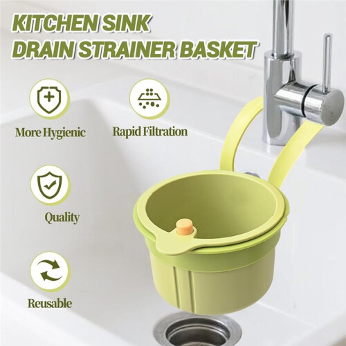 Kitchen Sink Strainer Basket Multi-Functional Faucet Hanging Strainer with Automatic Dumping 2