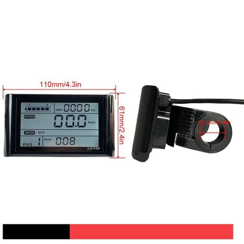 30A Three Mode Brushless Controller 24V36V48V Sine Wave Controller with SW900 Display for E-Bike Conversion Kit