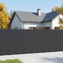 vidaXL Balcony Privacy Screen 200 x 600 cm Fabric with PU Coated Black