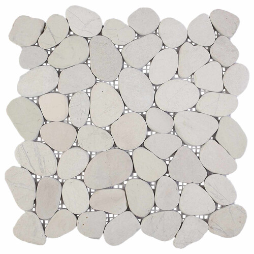 VidaXL vidaXL Kieselplatten Weiß 30 x 30 cm Flusskiesel 2