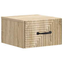 vidaXL Wall-Mounted Bedside Cabinet Sonoma Oak 34.5 x 33 x 20 cm