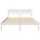 VidaXL vidaXL Bed Frame with Headboard White 120 x 190 cm Solid Pine Wood 5
