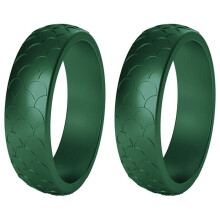 Bagues en silicone tendance de 5,7 mm pour femmes, alliances en silicone écologiques pour les sports de plein air (x2, 4).