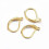 304 Rustfrit Stål Leverback Øreringe med Loop Ægte 24K Forgyldt 15x10x2mm 1