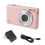 Câmera Digital com Foco AutomáTico, Câmera de Vlog 2,7K 48MP com Câmera Elegante de Tela  de 2,8 Polegadas para Adolescentes-Rosa 1