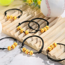 20 Pack Softball Bracelet Party Favors Softball Beads Friendship Bracelets Adjustable Beaded Bracelet Softball Gifts