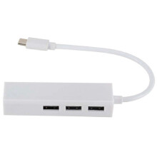 TYPE-C TIL USB 2.0 100 GbE nettverkskort Hub Lan Rj45 Ethernet-nettverksadapter 3-porters USB 2.0