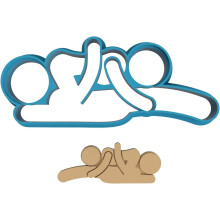 2 pezzi Tagliabiscotti Naughty Regular69 - Divertente posizione sessuale inappropriata per adulti Sessantanove (0018) (5 pollici)