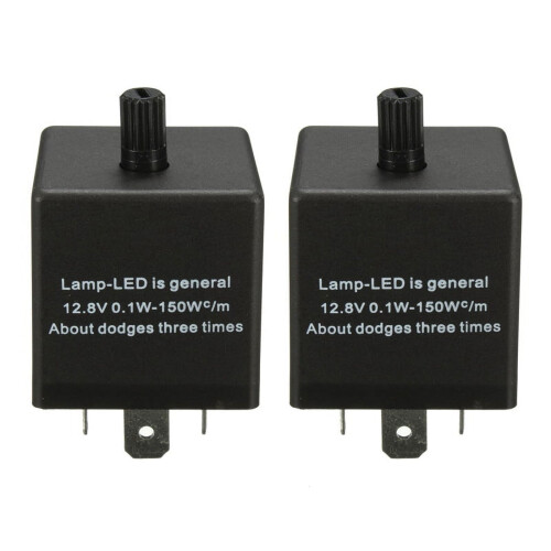 2X12V3Pin LED Ρυθμιζόμενο Ρελέ Φλας Αυτοκινήτου για Ένδειξη Φλας
