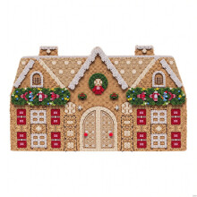 Weihnachtliche Fußmatte, lustiger Teppich in Hausform, rutschfeste, dekorative Bodenmatte, flauschiger Weihnachtsteppich für Wohn- und Schlafzimmer