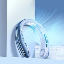 Ventilador portátil de pescoço OYIGU, novo, com carregamento USB, pequeno e silencioso, ideal para uso externo. À venda em promoção.