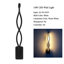 Jacenvly Guirlande lumineuse de Noël extérieure en liquidation, applique murale ondulée 16W, plafonnier LED moderne, décoration murale