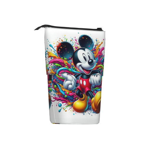 Χαριτωμένη τηλεσκοπική θήκη μολυβιών Mickey Mouse, θήκη για στυλό, κλείσιμο με 1