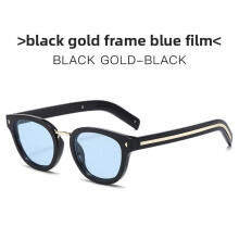 (Black Blue)Trendy Oval Sunglasses With Lenses And Frame For Sports Outdoor Adventures
