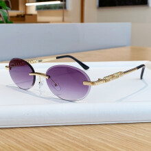 (Purple)Modern Geometric Style Sun Glasses With Uv Protection For Outdoor Fashion Activities