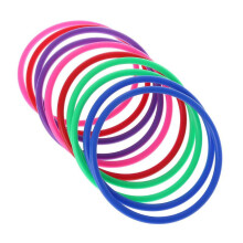 Conjunto de 10 Anéis de Plástico para Arremesso - Ideal para Jogos de Parque e Quintal, Desenvolvimento da Inteligência e Exercícios Infantis -