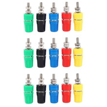 15 stk. M4X36 ren kobberterminal 4 mm banankontakt 20A bindingsstolpe bananpluggkontakt