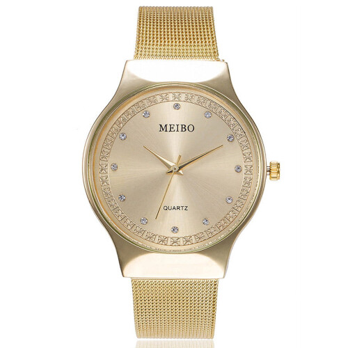 Ρολόγια Quinlirra για γυναίκες MEIBO Casual Quartz από ανοξείδωτο ατσάλι με λουράκι Newv,