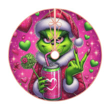 Jupe de sapin de Noël Le Grinch, Décoration de Noël pour la maison, Tapis de sapin doux pour décorations de Noël 48