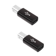 2 adaptadores de metal tipo C hembra a macho para impresoras, adaptadores tipo C a USB.