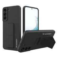 Cás Wozinsky Galaxy S22Plus Silicone Ciceáil-Sheasamh - Dubh