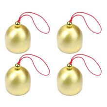 Lot de 4 carillons éoliens créatifs, cloches rétro, pendentifs décoratifs muraux (dorés)