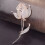 Vintage κράμα Rhinestone γυναικών δώρο σήμα κοσμήματα μόδας καρφίτσα καρφίτσα κασκόλ 3