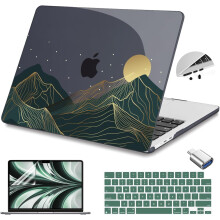 Hoesje voor MacBook Air M2 (model A2681, 2022), glanzende harde hoes met schermbeschermer.