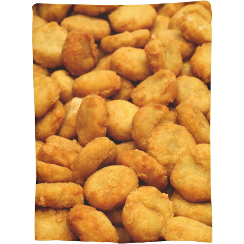 Κουβέρτα Chicken Nuggets Μαλακή Φανέλα 60x50in - Συμβατή με Πικνίκ, Ταξίδια, Σαλόνι - Δώρο για