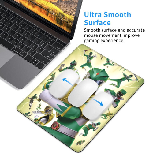 Mouse Pad Power Rangers 10x12 ιντσών, ραμμένη άκρη, αντιολισθητική βάση από καουτσούκ, 2