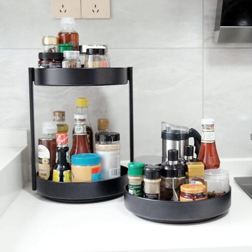 Lazy Susan Organizer, μεταλλική ατσάλινη περιστρεφόμενη βάση μπαχαρικών 10 ιντσών, 1