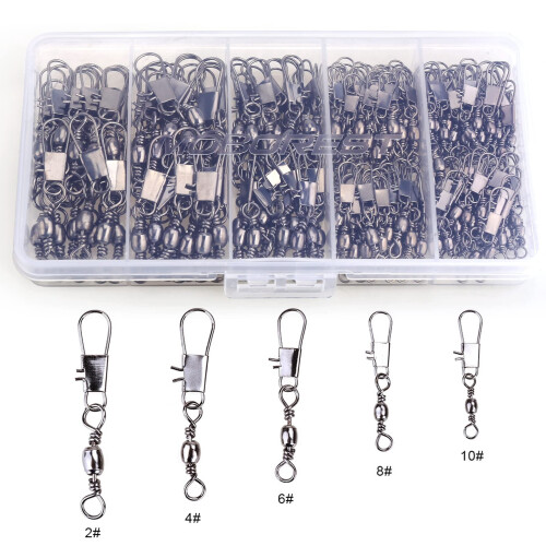 Αξεσουάρ ψαρέματος Emlimny100PCS με περιστρεφόμενο κούμπωμα κάννης, Premium Gear με 1
