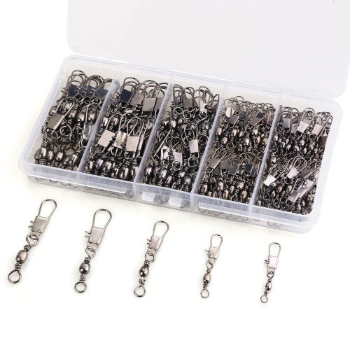 Αξεσουάρ ψαρέματος Emlimny100PCS με περιστρεφόμενο κούμπωμα κάννης, Premium Gear με 2