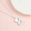 Κολιέ Sanrio Hello Kitty S925Ασημί χρώμα με ανοιγόμενη αλυσίδα Hello Kitty για γυναίκες 4