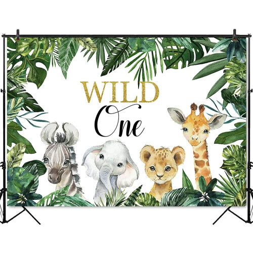 Φόντο για το Safari Wild One, Φόντο για το πρώτο πάρτι γενεθλίων με ζώα του Safari, Jungle Boy, 1