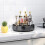 Lazy Susan Organizer, μεταλλική ατσάλινη περιστρεφόμενη βάση μπαχαρικών 10 ιντσών, 4